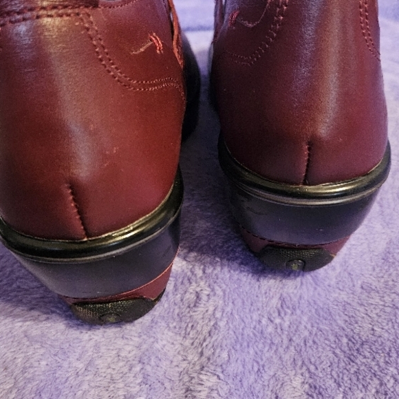 JAMBU CAMBRIDGE Maroon Leather Clogs sz9 - Picture 8 of 15